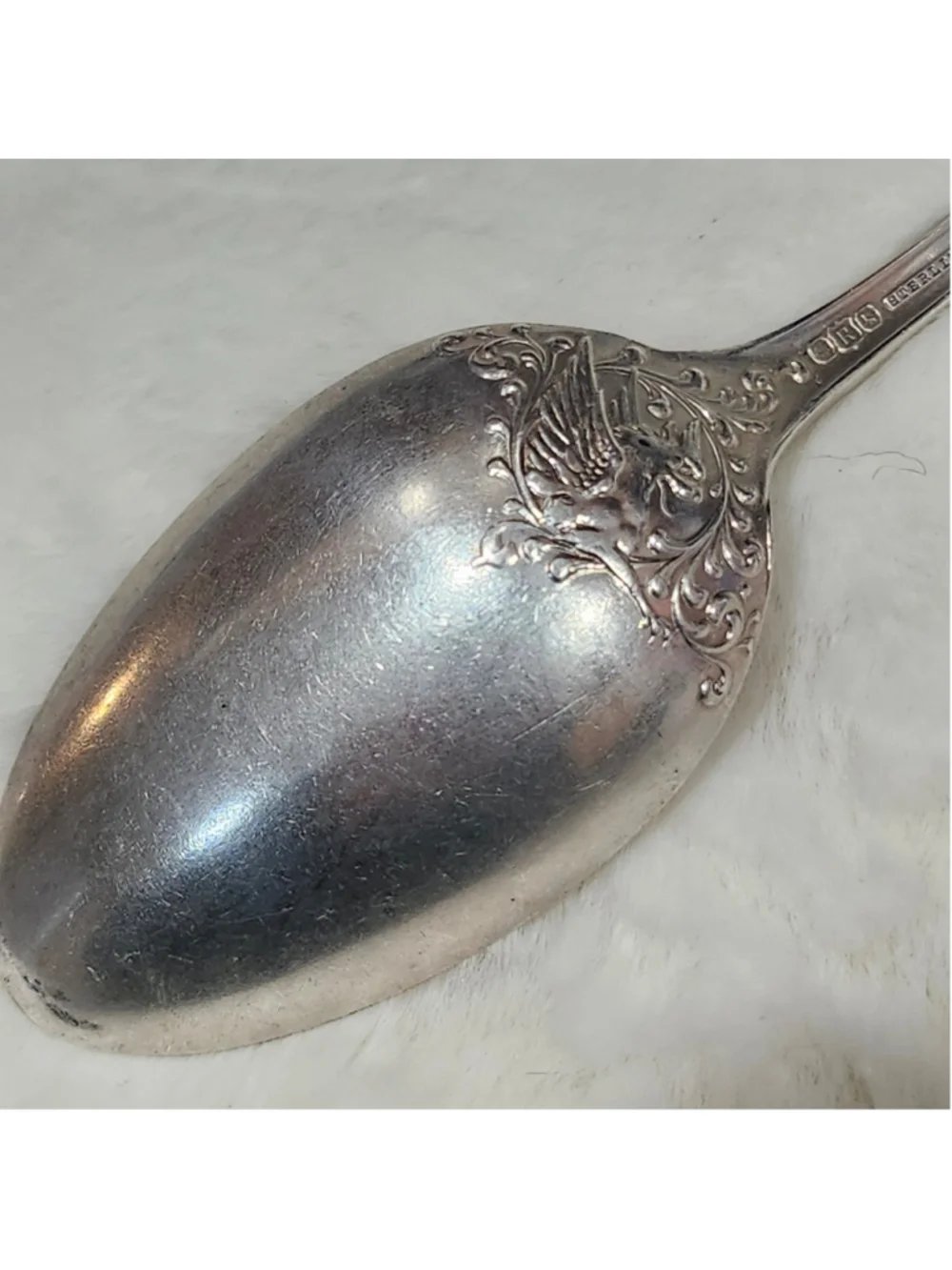 English Sterling Silver Antique Spoon marked J, ArA